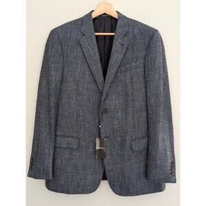 NWT Emporio Armani G Line Virgin Wool Blazer Jacket Navy Blue IT 52 US 42 Italy